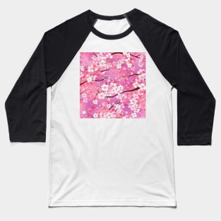 Cherry Blossom Silk: A Soft and Elegant Fabric Pattern for Fashion and Home Decor #1 Baseball T-Shirt